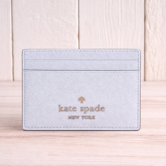 kate spade Handbags - NWT Kate Spade Madison Saffiano Leather Card Case in Watercolor Baby Blue
